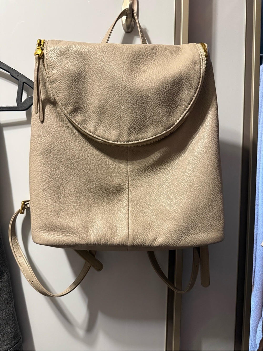 HOBO Fern backpack taupe Leather Backpack - Minimal Women’s Everyday Bag